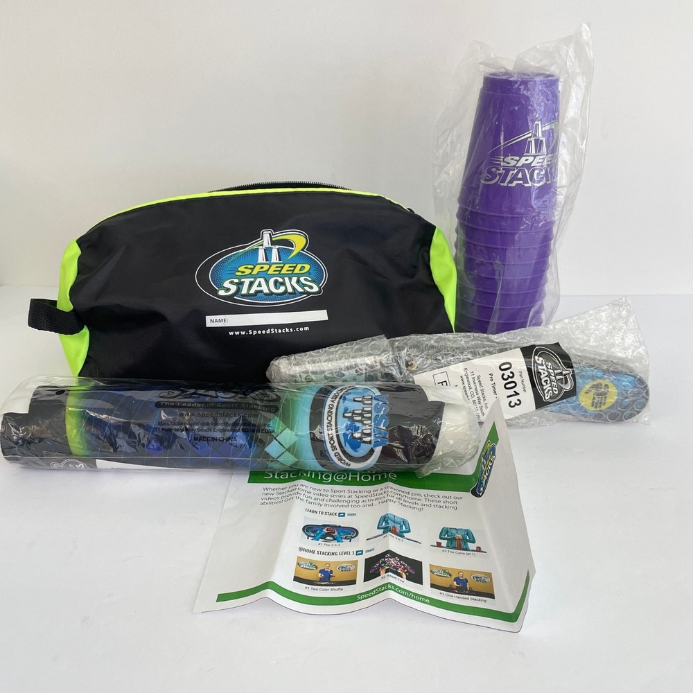 Speed Stacks Sport Cup Stacking‎ Set Purple Cups G4 Pro Timer Mat WSSA official